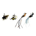 TTcat Cat Toy Replacement Cat Toy Refills, 4 Pcs Simulation Insects and Bird Feathers Refills, cat Wand Toy attachments for Cat Wand. - color: 4Pcs Clasic Refills