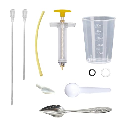 8 Pcs Baby Bird Feeding Syringe Set Parrot Hand Feeding Tubes(50ml) | Parrot Feeder Tubes Measuring Tools, for Baby Birds Small Pet - size: 50ml-Set of eight