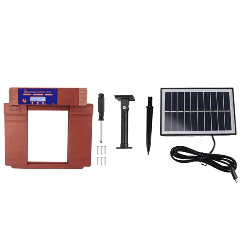 Automatic Chicken Coop Door Opener, Intelligent Double Open with Timer LED Display Solar Powered, with Anti Pinch Function, for Chickens Ducks Geese Poultry (Bronze) - color: Bronze