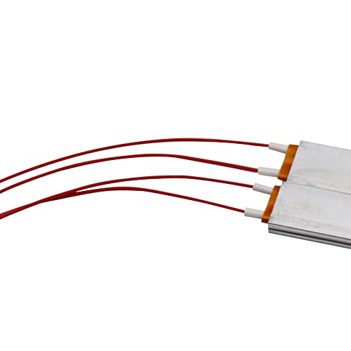 PTC Heating Element 2pcs 12V/220V/110V Thermistor Heater Constant Temperature Thermostat Heater Plate (Red-220v)