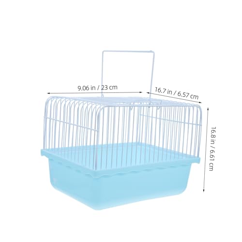 SUPVOX Portable Small Bird Travel Cage Lightweight Carrier for Lovebirds Parakeets and Cockatiels with Transparent Observation Window Versatile Indoor Outdoor Use for Small