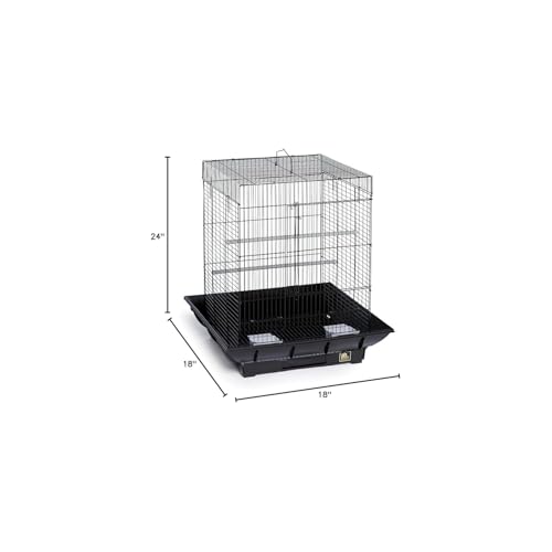 HomeStock Mountain Majesty Clean Life Bird Cage with Spacious Interior, Durable Build, Easy-to-Clean Features, and Secure Design for Birds' Comfort Black - color: Black