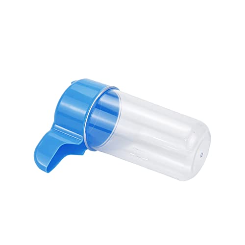 2 Pcs Bird Feeder Water Dispenser Automatic Bird Waterer & Feeder | Parakeet Hanging Food Dispenser for Cage Pet Parrot Lovebirds Cockatiel, Blue, 200ML
