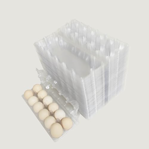 60pc 2*6 Clear Plastic Cheap Bulk Egg Cartons,12 Large Egg Carton | Cheapest 12 count Large Plastic Egg Cartons，Can Hold 2.5 oz of Eggs,Suitable For Farmers' Markets, Supermarkets, Kitchens. - size: 2x6 egg box (60 pieces)
