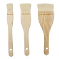 Septe Flat Hake Brushes, Wide Flat Bristles, 9x1,9x2,9x3 Inches, 3 Pcs | Sheep Hair Hake Paint Brush with Wooden Handle, Suitable for Watercolor Painting, DIY Crafts, Pottery, Baking Pastry and BBQ - size: 9 x 1 Inches, 9 x 2 Inches, 9 x 3 Inches
