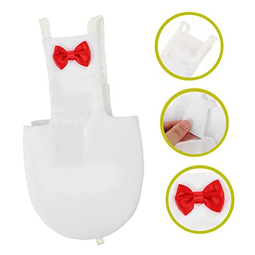 Yardwe Bird Diaper for Birds Breathable Parrot Clothing Accessory for Outdoor Activities Fits Parakeets Cockatiels and Pigeons White - size: 22x12cm