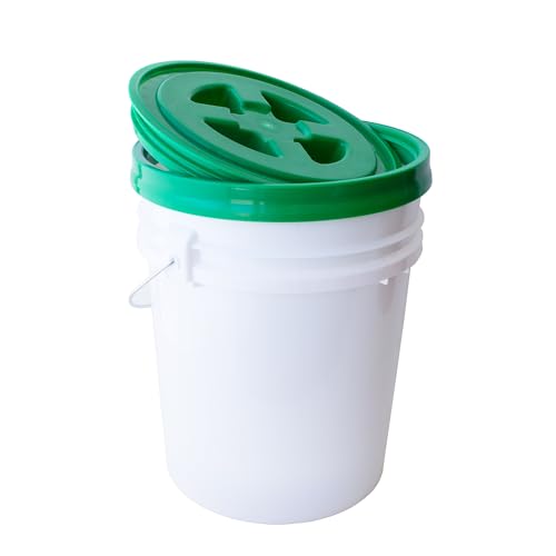 Smart Seal 5 Gallon Screw-On Bucket Lid (Green, 1 Pack) - color: Green