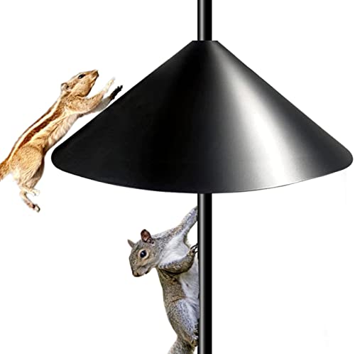 19 Inch PP Squirrel Proof Baffle for Protecting Outside Pole Bird Feeders and Bird Houses, Pole Mount Raccoon and Squirrel Guard Stopper for Shepherd Hooks - Black, 1 Pack | Raccoon and Squirrel Guard Stopper for Shepherd Hooks - style: Pole Mount 1pcs