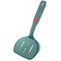 Silicone Spatula Turner,Wide Pancake Spatula for Non Stick Frying Pans,Heat Resistant Cooking Spatulas for Kitchen Use,Thin Rubber Flipper for Omelette Eggs,Pancakes,Fish and Burgers - color: Semicircle Slotted Green
