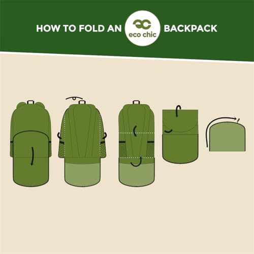 ECO CHIC Hiking Lightweight Packable Backpack - Foldable Daypack for Travel & Hiking & Outdoor Adventures - Waterproof Backpack from Recycled Materials (Blue Tits Lilac) - color: Blue Tits Lilac