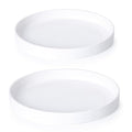 Phoenix Vine 12 Inch Plastic Plant Saucer Water Drip Tray, Heavy Sturdy Round Plant Drainage Tray for Indoors Outdoor, Set of 2, Matte White, 21-TY-12W-2 - size: 12"