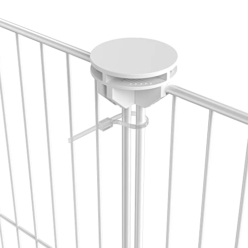 Pet Playpen, Small Animal Cage DIY Wire Fence with Door 15 Panels, White | Portable Yard Fence for Indoor or Outdoor, for Small Animal, Puppies, Kitties, Bunny, Guinea Pigs, Turtle - style: White