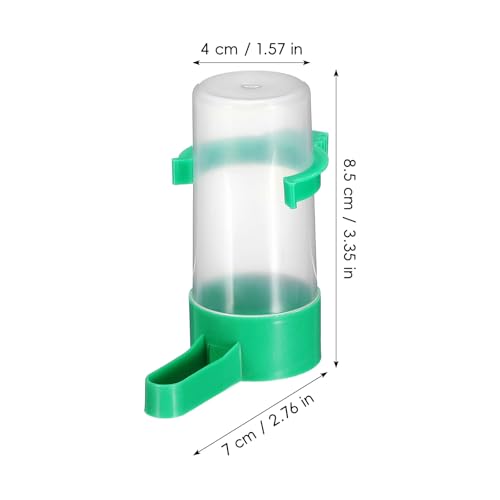 10 PCS Automatic Bird Water Feeder for Cage Drinking Dispenser | Green Plastic Easy Mount Bird Dispenser, 3.3 Inch Durable Water Fountain Cups, Easy Clean and Secure Daily Cage Feeding