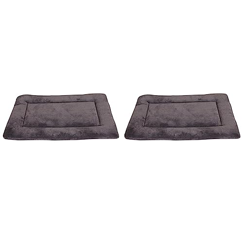 Petmate Aspen Pet Rectangular Kennel Mat, Dark Gray, for 19' Crates (Pack of 2) - size: Up to 10 lbs (Pack of 2)
