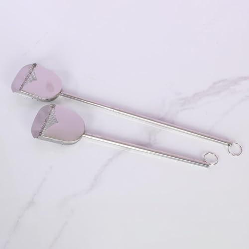 2 Pieces Bird Cage Brush Parrot Cage Cleaning Tool Set Stainless Steel Ergonomic Handle Flexible Design Suitable for Parrot Birds Home Maintenance, Silver White - color: Silver White
