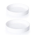 Phoenix Vine 8 Inch Plastic Plant Saucer Water Drip Tray, Heavy Sturdy Round Plant Drainage Tray for Indoors Outdoor, Set of 2, Matte White, 21-TY-8W-2 - size: 8"