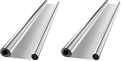 VIVOSUN Highly Reflective Mylar Film Roll 4FT x 25FT for Outdoor Grow Room Indoor Decoration Aluminum Paint Coated 2 Mil Silver (Pack of 2) - size: 25FT (Pack of 2)