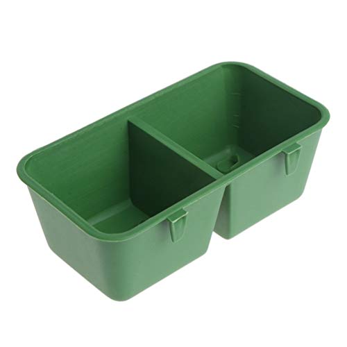 Bird Seed Food Feeding Cups Plastic Hanging Bowl for Poultry Parrot Pigeon Parakeet Budgie Cage (3.93inch-2 in 1) - size: 3.93x1.38 inch