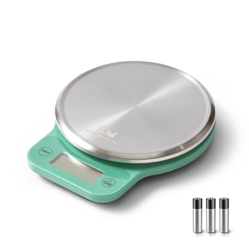 Kitchen Mama Q-Series Digital Food Scale, Teal | 13.2 lb / 6000g Capacity, 1g Precision, Tare Function, Stainless Steel Platform, LCD Display - color: Teal