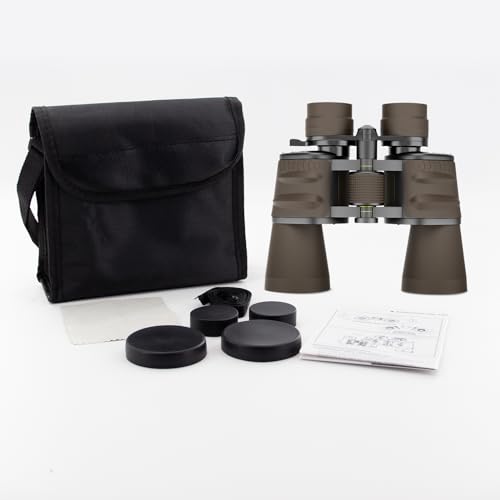 10-30x50 HD Zoom Binoculars for Adults with High-Powered & Image Stabilization - Waterproof, Clear Low-Light Vision Binos for Bird Watching, Hunting, Travel, Cruise Ship Use