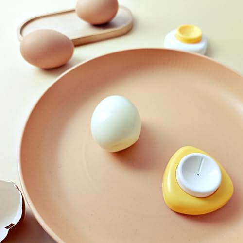 Magenetic Egg Piercer Tool for Raw Eggs to Get Good Hard Boiled Eggs, Egg Poker Pricker with Safety Lock Egg Pin, Easy Egg Peeler By Punching Hole at Bigger End of the Egg Before Boiling - color: Yellow