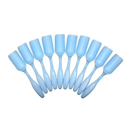 10Pcs NINGDAN Mini Shovel,Plastic Mini Gardening Shovel Spoons Soil Scoops,Cultivation Digging Transplanting Tools for Succulents Potted Flowers,Milk Powder/Coffee Beans Scoops (All Light Blue) - color: All Light Blue