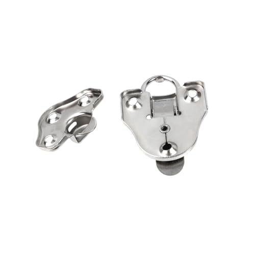 Geesatis 8 Pcs Metal Box Hasp Lock Toggle Latch Catch Decorative Hasp BoxLatch Hasps for Jewelry Wooden Case Boxes, with Mounting Screws, Silver - style: A-Silver