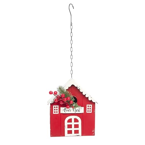 Alpine Corporation Hanging Birdhouse - color: Red Barn