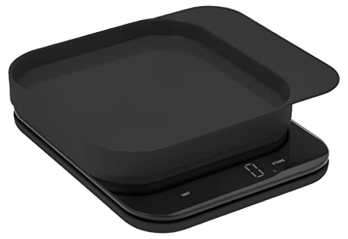 Rosti Mensura Kitchen Scale Accurate Measurements Made Effortless - Experience Precision Cooking with Battery - Powered Convenience - Requires 3 AAA Batteries for Reliable Performance (Black) - color: Black, size: 16.5 x 20.3 x 3cm