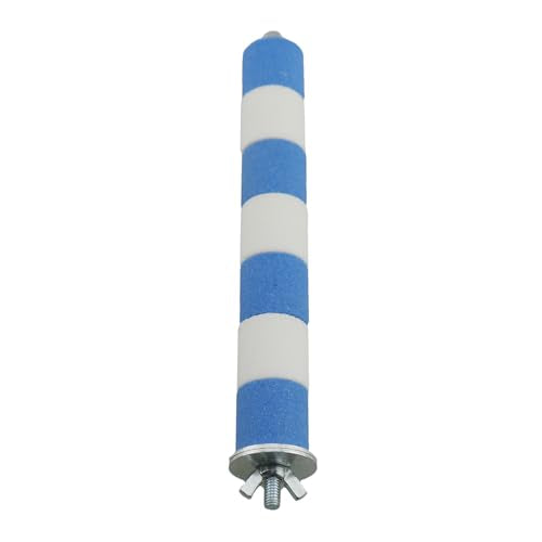 TAODAN 20x2.5cm Parrot Nail Grooming Stick Blue and White Bird Claw Grinding Sandstone Perch Suitable for Most Bird Coop