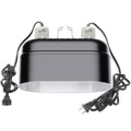 Reptile Light Fixture – Dual Dome with Ceramic Socket – Dual Use for Heat Lamp Emitter & Basking Bulbs & UVB Bulbs – Ideal for Bearded Dragon, Snake, Chameleon, Turtle & Terrarium Tank Accessories - style: Dual Dome