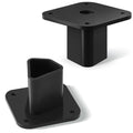 Nuanchu T Post Mounting Plate for Bird Houses Feeder,2 Pcs,Black | Compatible with Most Standard Fence Post Pole,Mounting Plate for Bird Houses,Bird Feeder,Mailboxes, Mount Flange - color: Black