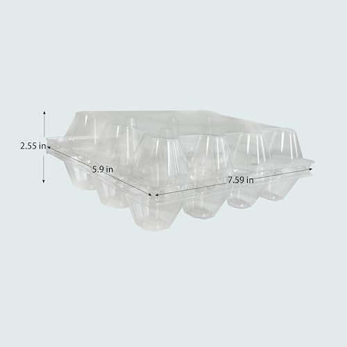 120pc 3*4 Clear Plastic Cheap Bulk Egg Cartons,12 Large Egg Carton | Cheapest 12 count Large Plastic Egg Cartons，Can Hold 2.5 oz of Eggs,Suitable For Farmers' Markets, Supermarkets, Kitchens. - size: 3x4 egg box (120 pieces)