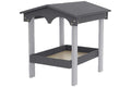 DutchCrafters Large Plastic Poly Covered Ground Feeder with Mesh Seed Tray, Platform Bird Feeder, Outdoor Ground Fly Through Bird Feeder - Amish Made in America (Dark Gray & Light Gray) - color: Dark Gray & Light Gray