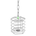 Stainless Steel Bird Suet Feeder Cage with Chain & Bead, Hanging Bird Food Holder Intelligent Feeding Box Millet Treat Holder for Macaw Cockatoo Cockatiel Parrot