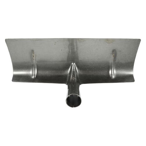 HOMSFOU Manure Rake Head and Shovel Scraper for Bird Cage Cleaning, 39cm Silver Metal Manual Manure Spade Replacement Head for Farm and Poultry Use