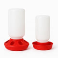 Baby Chick Feeder and Waterer Set, 1 Quart Poultry Starter Kit | Gravity-fed shallow water tray, compact brooder design, easy to refill and clean, for chicks, ducklings and small poultry