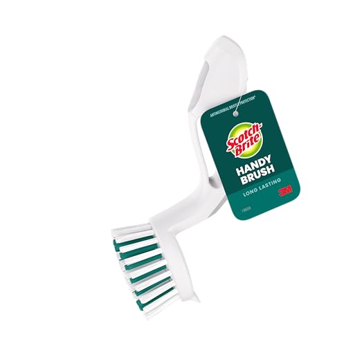 Scotch-Brite Handy Brush, 1 Pack | Small & Durable Dish Brush with H&le for Scrubbing Cookware, Tubs, Sinks, Car Tires & More without Scratching
