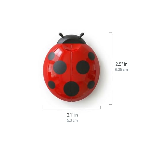 Genuine Fred BAG LADIES, Ladybug Bag Clips, Set of 4, Cute and Durable Food Storage Clips, Keeps Food Fresh, Fun Kitchen Accessories and Great Gift for Ladybug Lovers - style: LADIES