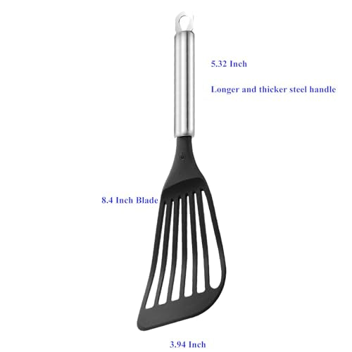 Tenta Kitchen Flexible Fish Turner Spatula, for Fish/Egg/Meat/Dumpling Frying - color: Nylon Spatula