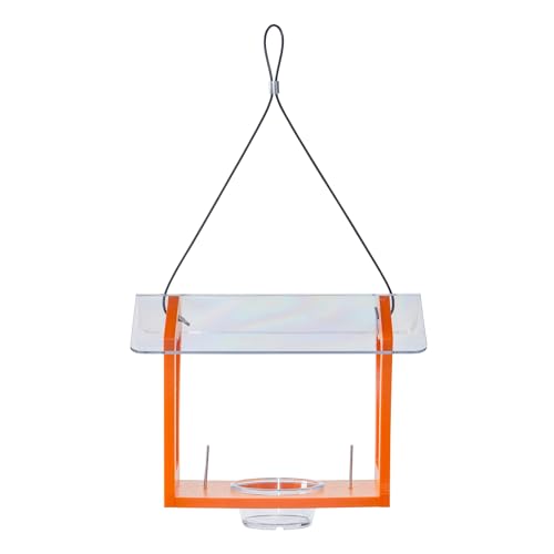 Birds Choice Oriole Bird Feeder | Hanging Bird Feeder for Jelly & Orange Halves | Includes Cup & Fruit Pegs | Recycled Plastic | Sturdy for Garden, Backyard, & Outdoor | 3/4 Cup Capacity, Orange | Includes Jelly Cup and Fruit Pegs, Recycled Plastic, Sturd