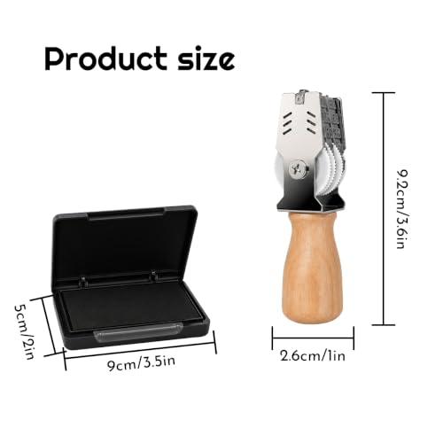 Egg Date Stamp Kit (Egg Dater + Black Quick-Drying Ink Pad), Clear Text Egg Marker, Egg Date Stamps for Fresh Eggs, Egg Stamper for Chicken Tenders