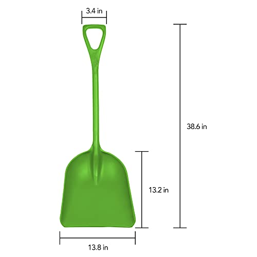 Remco 698277 Seamless Hygienic Shovel - BPA-Free, Food-Safe, Commercial Grade Kitchen and Gardening Accessories, 14", Lime - color: Lime, size: 14 inch Blade