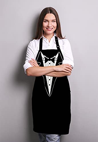 Funny BBQ Apron Grilling Present - Novelty Fathers Day Grilling Present - BBQ Tuxedo Waistcoat - Barbecue Grill Present For Men - color: Multi Lf271