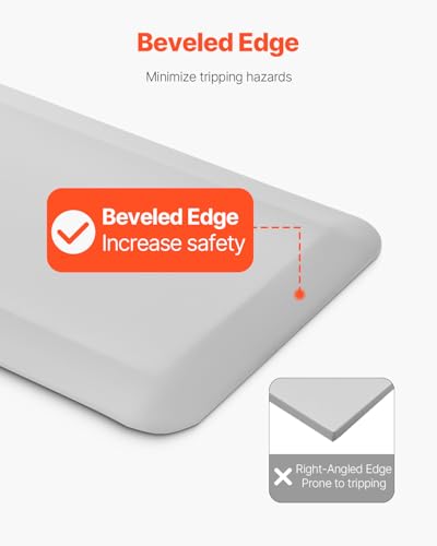 VEVOR Fall Mat for Elderly, 1-inch Thickened Fall Prevention Pad with Beveled Edge, Anti-Slip Bedside Safety Floor Mat for Seniors, Handicaps, Patients (24 x 70 inch) - size: 1 inch