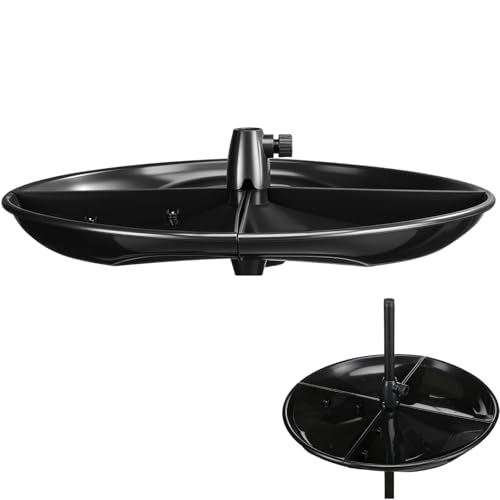 21'' Plastic Bird Seed Catcher Tray for 1'' Outdoor Pole Feeders, Removable Bird Seed Catcher Tray for Hummingbird Bee Feeders Outdoors, Backyard, Garden, Not Included Pole