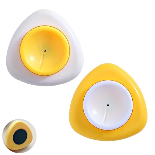 Magenetic Egg Piercer for Raw Eggs to Get Good Hard Boiled Eggs, Egg Poker with Safety Lock Egg Pin, Easy Egg Peeler By Punching Hole at Bigger End of the Egg Before Boiling, 2 Pack - color: Yellow,White
