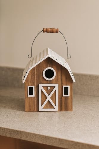 GALLERIE II Wooden Decorative Indoor Barn Birdhouse Accent Piece 7" | Farmhouse Decor, Wood, Gift Idea
