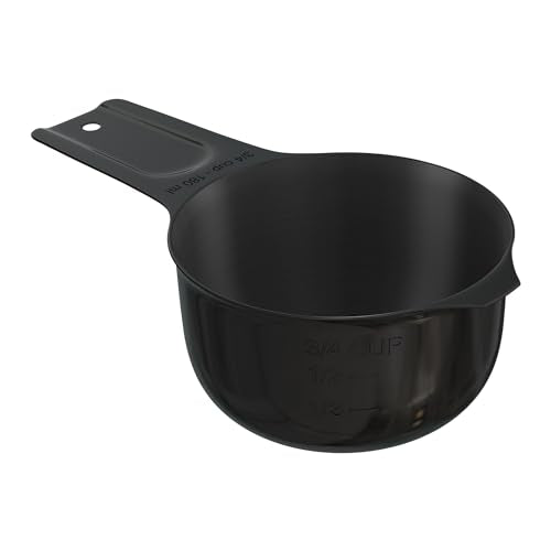 Color Up ¾ Cup Measuring Cup (180 ml) – Premium Blck Stainless Steel, Accurate for Wet & Dry Ingredients, Embossed Markings, Easy-Pour Spouts, Dishwasher-Safe, Kitchen Essential - size: 3/4 Cup (180 ml) Black