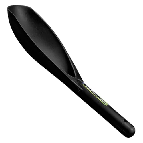 SE Black Prospector's Scoop - 12.5" Heavy-Duty Plastic Tool for Metal Detecting, Gold Panning, Treasure Hunting, and Gardening - color: Black